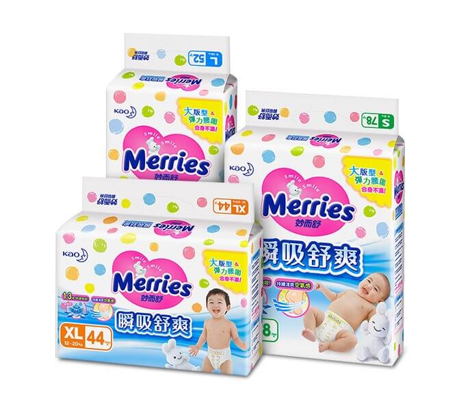 Merries 妙而舒瞬吸舒爽紙尿褲/尿布