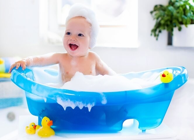 熱水器正常運轉，寶貝洗個開心熱水澡
